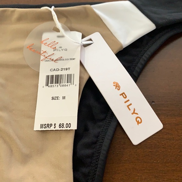 NWT PILYQ Cadillac‎ Color Block Teeny Swim Bottoms - Picture 2 of 5